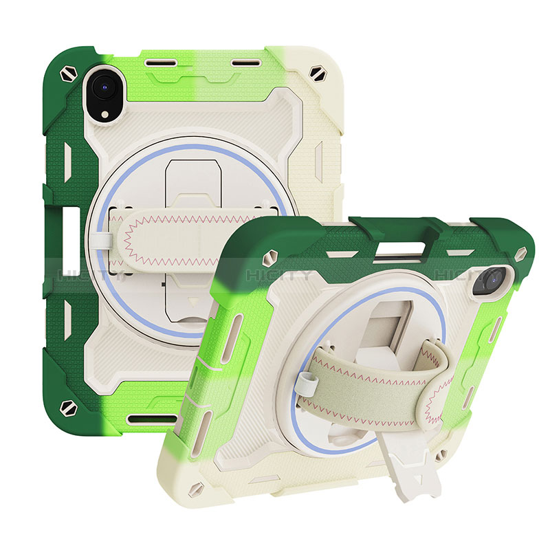 Funda Bumper Silicona y Plastico Mate Carcasa con Soporte L01 para Apple iPad Mini 6