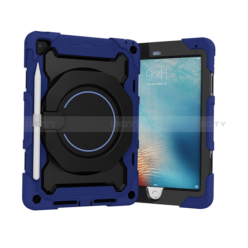 Funda Bumper Silicona y Plastico Mate Carcasa con Soporte L01 para Apple New iPad 9.7 (2018)