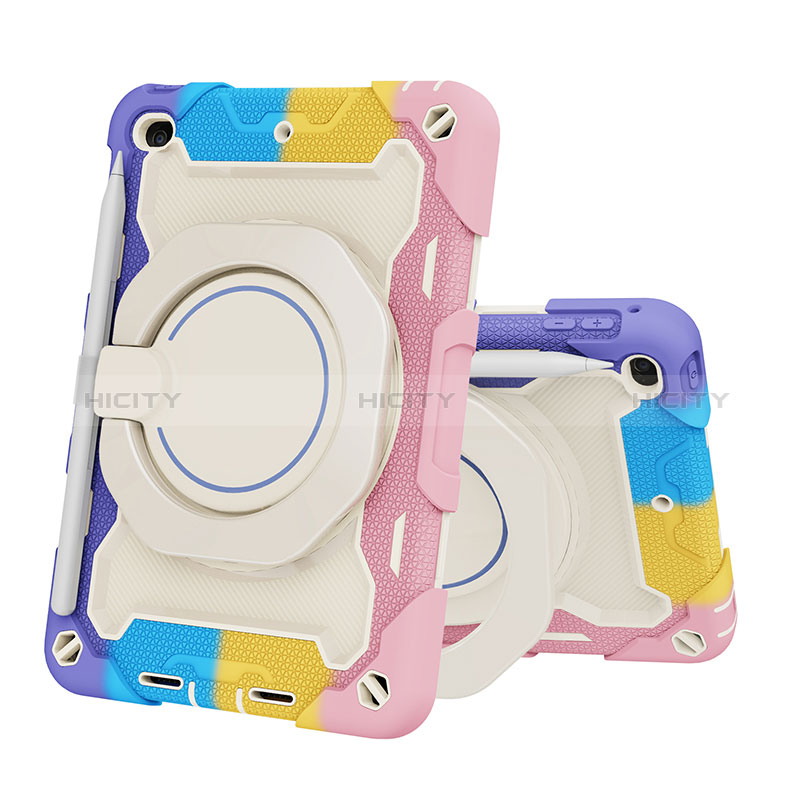 Funda Bumper Silicona y Plastico Mate Carcasa con Soporte L02 para Apple iPad Mini 4