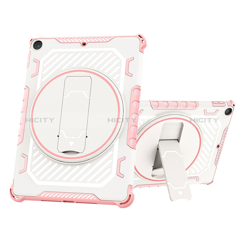 Funda Bumper Silicona y Plastico Mate Carcasa con Soporte L03 para Apple New iPad 9.7 (2017)