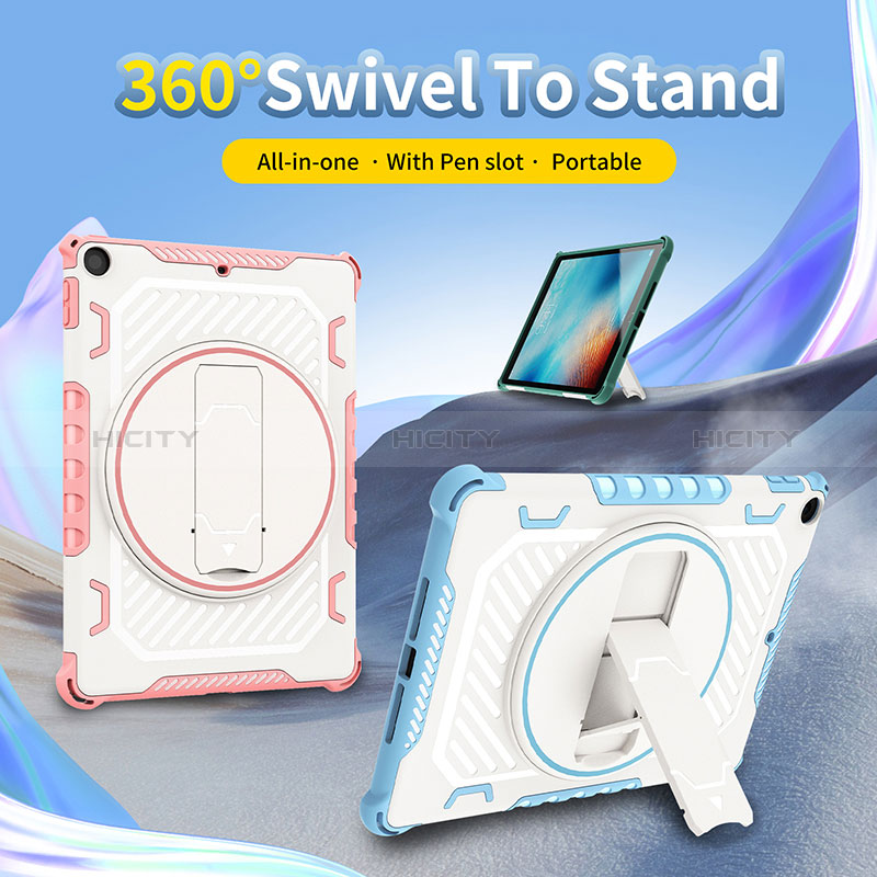 Funda Bumper Silicona y Plastico Mate Carcasa con Soporte L03 para Apple New iPad 9.7 (2018)