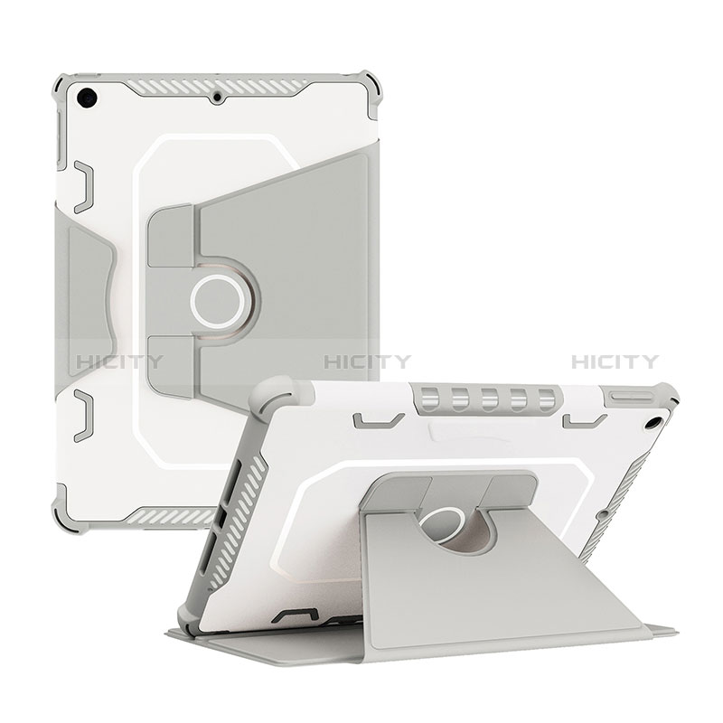 Funda Bumper Silicona y Plastico Mate Carcasa con Soporte L04 para Apple iPad 10.2 (2019)