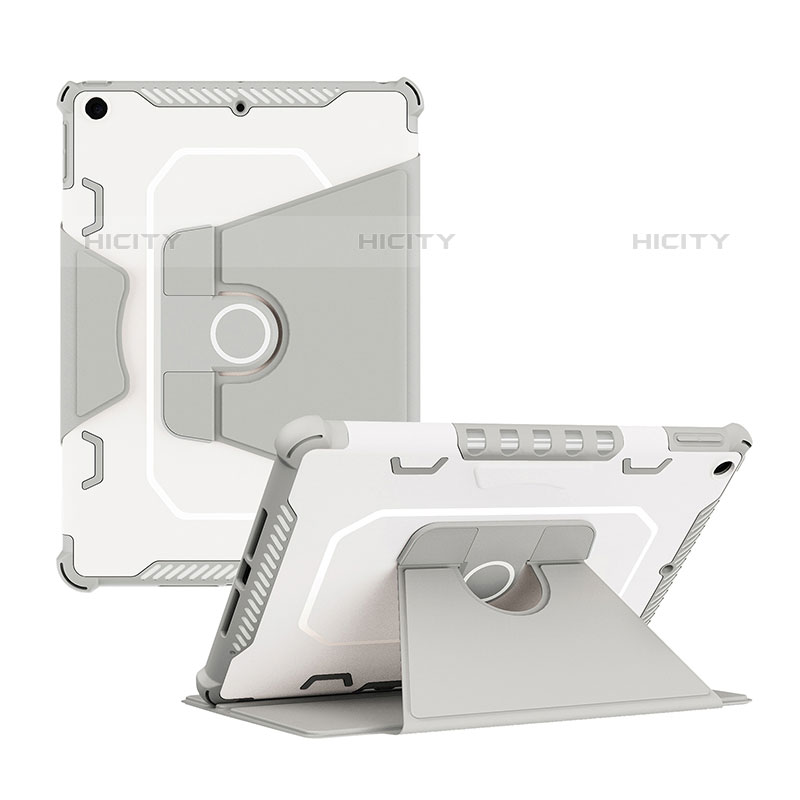 Funda Bumper Silicona y Plastico Mate Carcasa con Soporte L04 para Apple iPad 10.2 (2020)