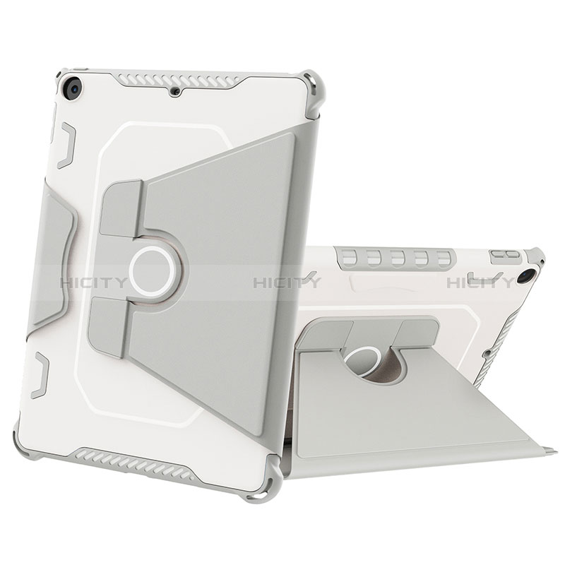 Funda Bumper Silicona y Plastico Mate Carcasa con Soporte L04 para Apple New iPad 9.7 (2018) Gris