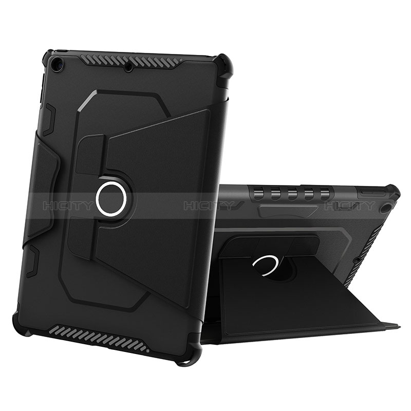 Funda Bumper Silicona y Plastico Mate Carcasa con Soporte L05 para Apple iPad 10.2 (2019) Negro