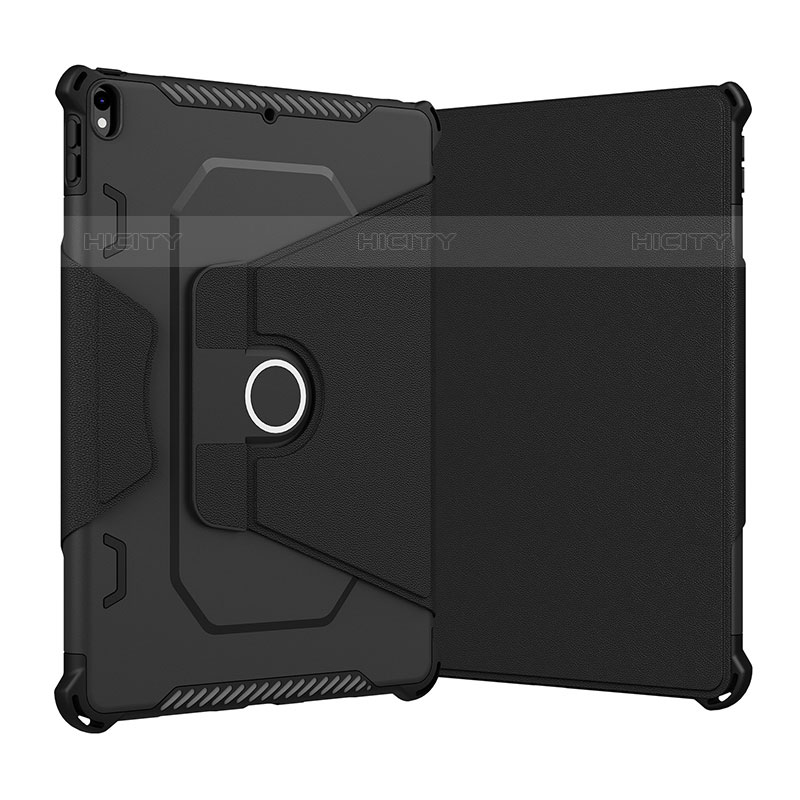 Funda Bumper Silicona y Plastico Mate Carcasa con Soporte L05 para Apple iPad Pro 10.5 Negro