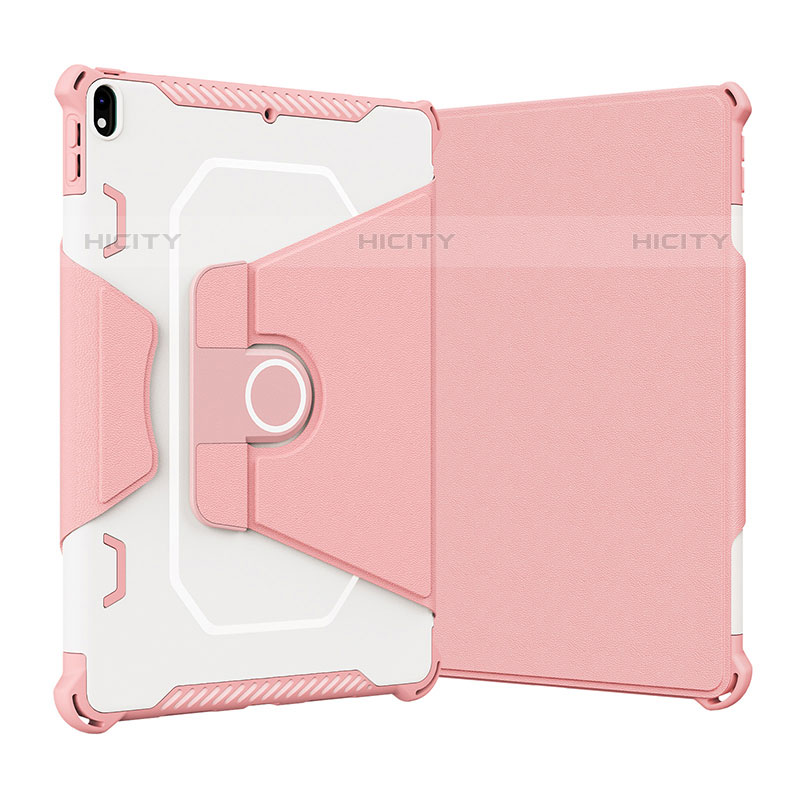 Funda Bumper Silicona y Plastico Mate Carcasa con Soporte L05 para Apple iPad Pro 10.5 Rosa