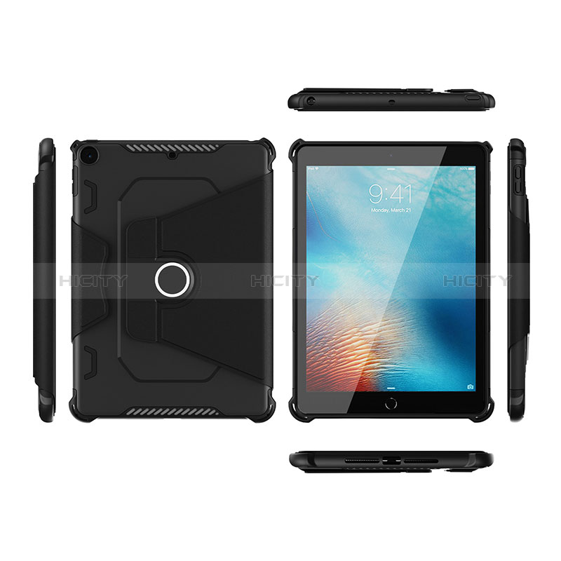 Funda Bumper Silicona y Plastico Mate Carcasa con Soporte L05 para Apple New iPad 9.7 (2017)