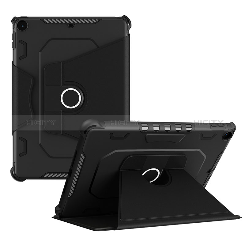 Funda Bumper Silicona y Plastico Mate Carcasa con Soporte L05 para Apple New iPad 9.7 (2018) Negro