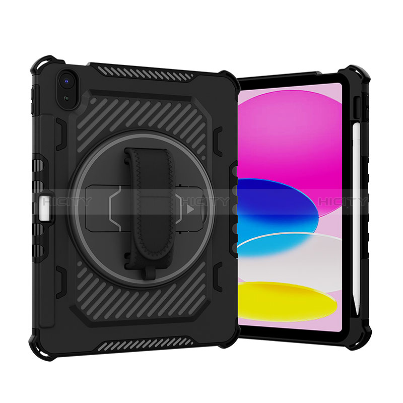 Funda Bumper Silicona y Plastico Mate Carcasa con Soporte L06 para Apple iPad 10.9 (2022)