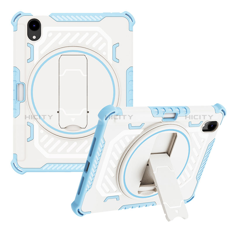 Funda Bumper Silicona y Plastico Mate Carcasa con Soporte L06 para Apple iPad Mini 6