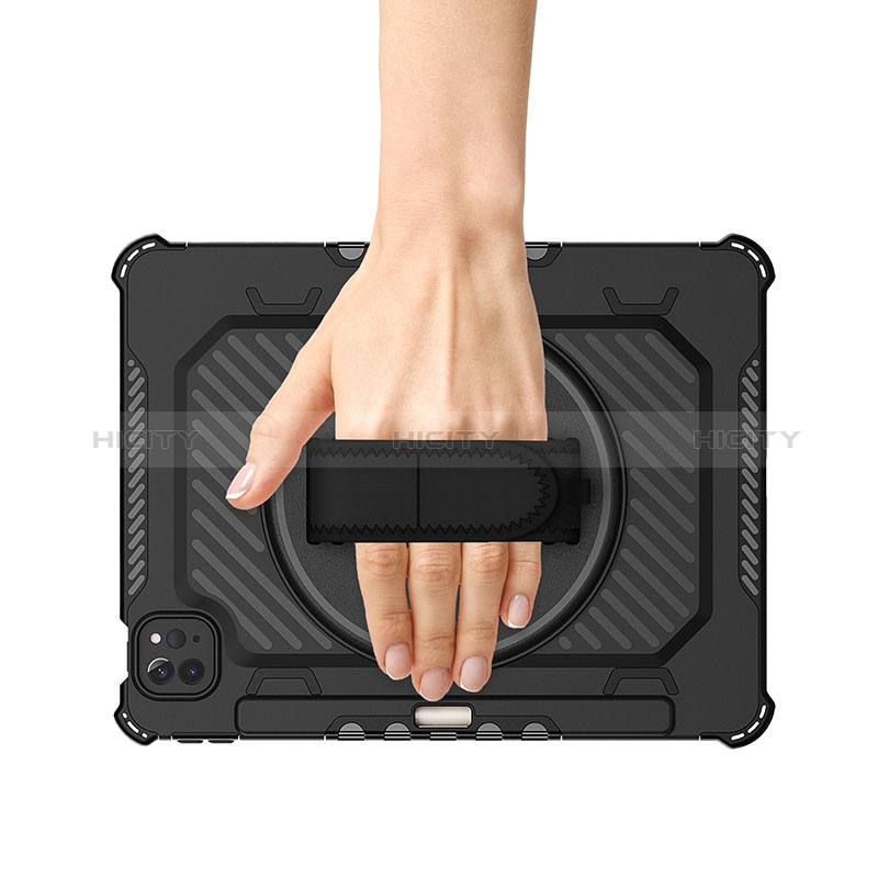 Funda Bumper Silicona y Plastico Mate Carcasa con Soporte L06 para Apple iPad Pro 11 (2022)