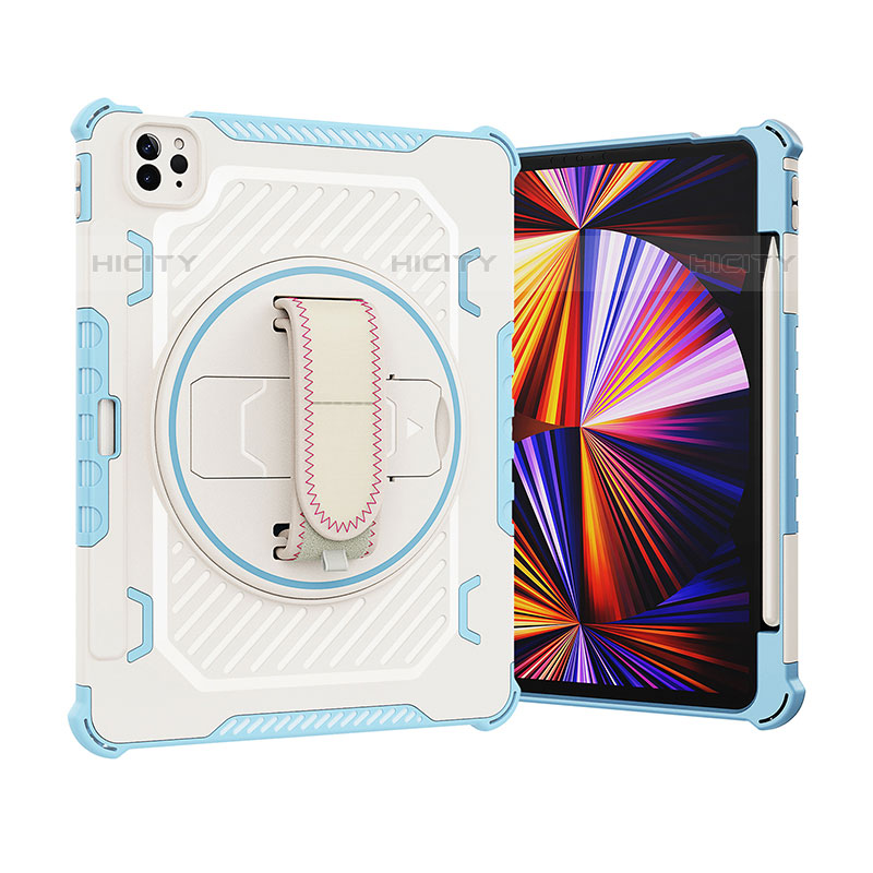 Funda Bumper Silicona y Plastico Mate Carcasa con Soporte L07 para Apple iPad Pro 11 (2020)