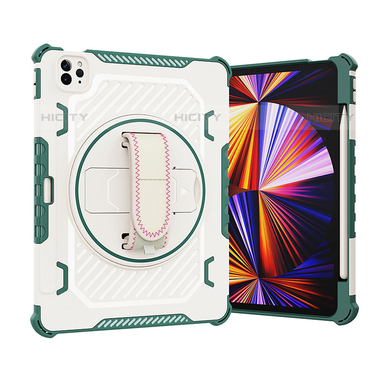 Funda Bumper Silicona y Plastico Mate Carcasa con Soporte L07 para Apple iPad Pro 11 (2020)