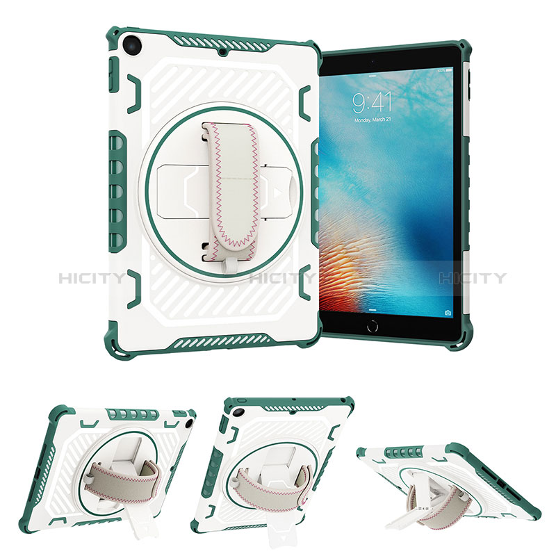 Funda Bumper Silicona y Plastico Mate Carcasa con Soporte L07 para Apple New iPad 9.7 (2017)