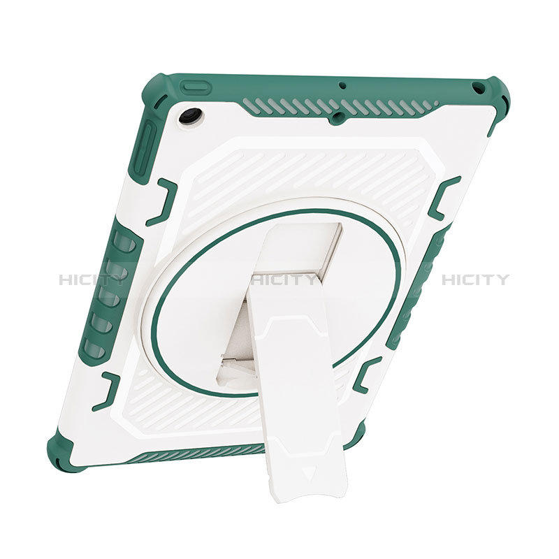 Funda Bumper Silicona y Plastico Mate Carcasa con Soporte L08 para Apple iPad 10.2 (2019)