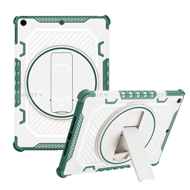 Funda Bumper Silicona y Plastico Mate Carcasa con Soporte L08 para Apple iPad 10.2 (2019)