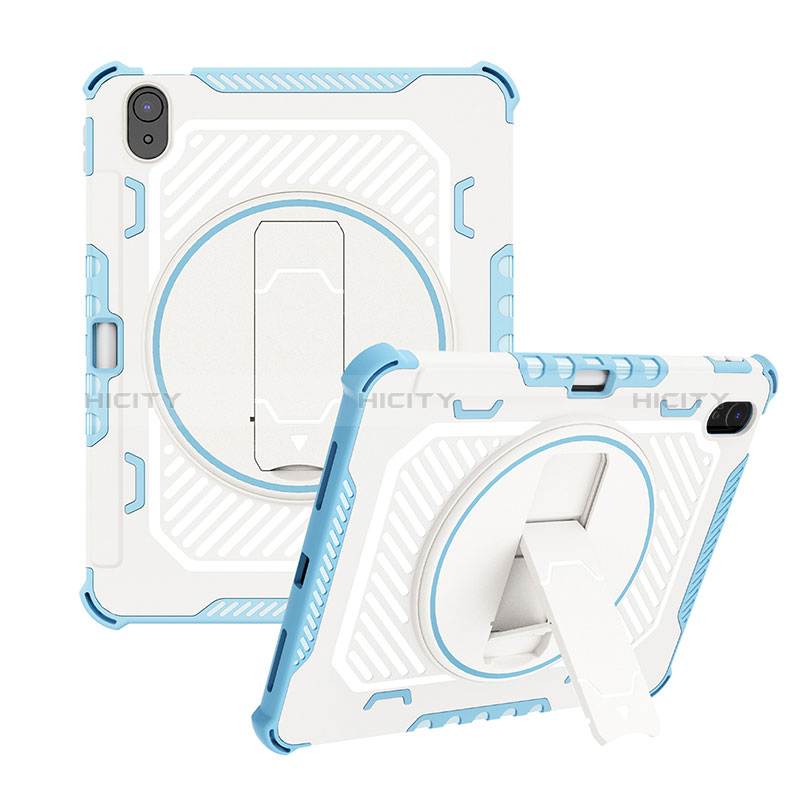 Funda Bumper Silicona y Plastico Mate Carcasa con Soporte L08 para Apple iPad 10.9 (2022)