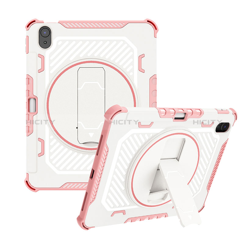 Funda Bumper Silicona y Plastico Mate Carcasa con Soporte L08 para Apple iPad 10.9 (2022)