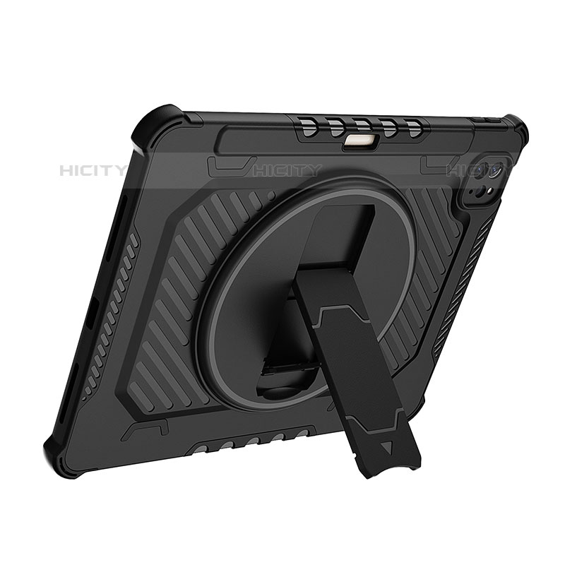 Funda Bumper Silicona y Plastico Mate Carcasa con Soporte L08 para Apple iPad Pro 11 (2020)