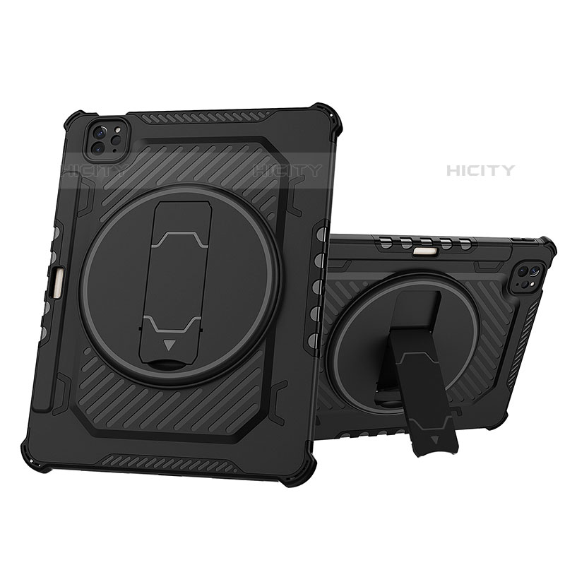 Funda Bumper Silicona y Plastico Mate Carcasa con Soporte L08 para Apple iPad Pro 11 (2021)