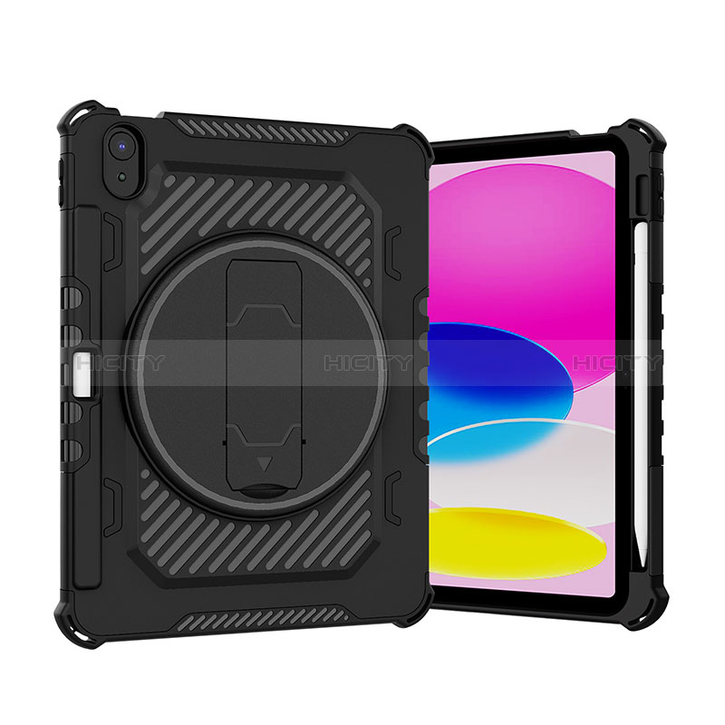 Funda Bumper Silicona y Plastico Mate Carcasa con Soporte L09 para Apple iPad 10.9 (2022)