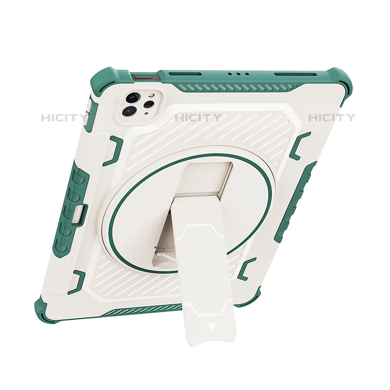 Funda Bumper Silicona y Plastico Mate Carcasa con Soporte L09 para Apple iPad Pro 11 (2021)