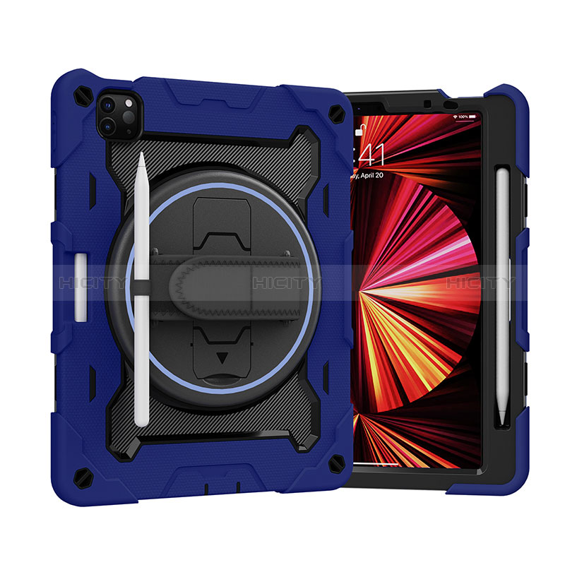 Funda Bumper Silicona y Plastico Mate Carcasa con Soporte L10 para Apple iPad Pro 11 (2022)