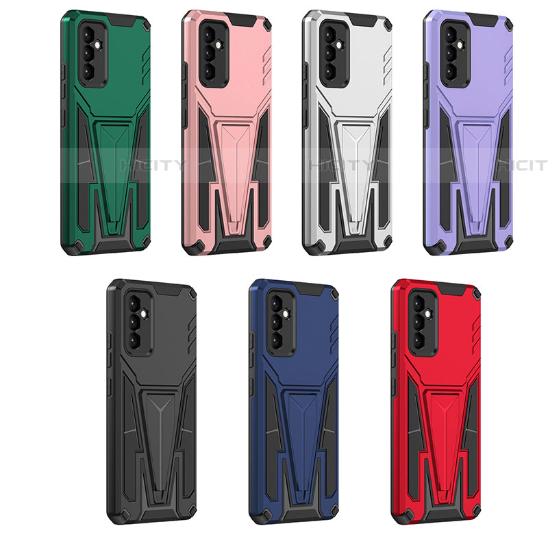 Funda Bumper Silicona y Plastico Mate Carcasa con Soporte MQ1 para Samsung Galaxy A24 4G