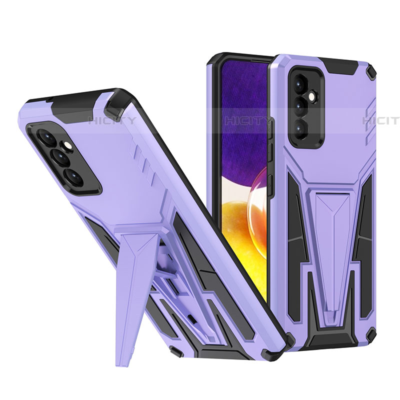 Funda Bumper Silicona y Plastico Mate Carcasa con Soporte MQ1 para Samsung Galaxy A24 4G