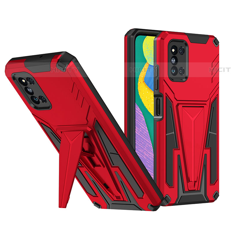 Funda Bumper Silicona y Plastico Mate Carcasa con Soporte MQ1 para Samsung Galaxy F52 5G