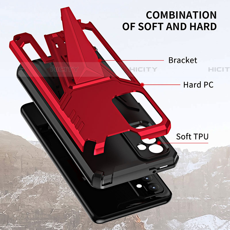 Funda Bumper Silicona y Plastico Mate Carcasa con Soporte MQ1 para Samsung Galaxy M54 5G