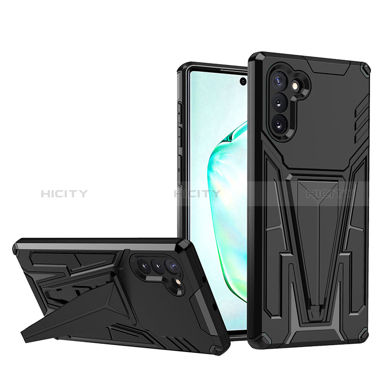 Funda Bumper Silicona y Plastico Mate Carcasa con Soporte MQ1 para Samsung Galaxy Note 10 5G