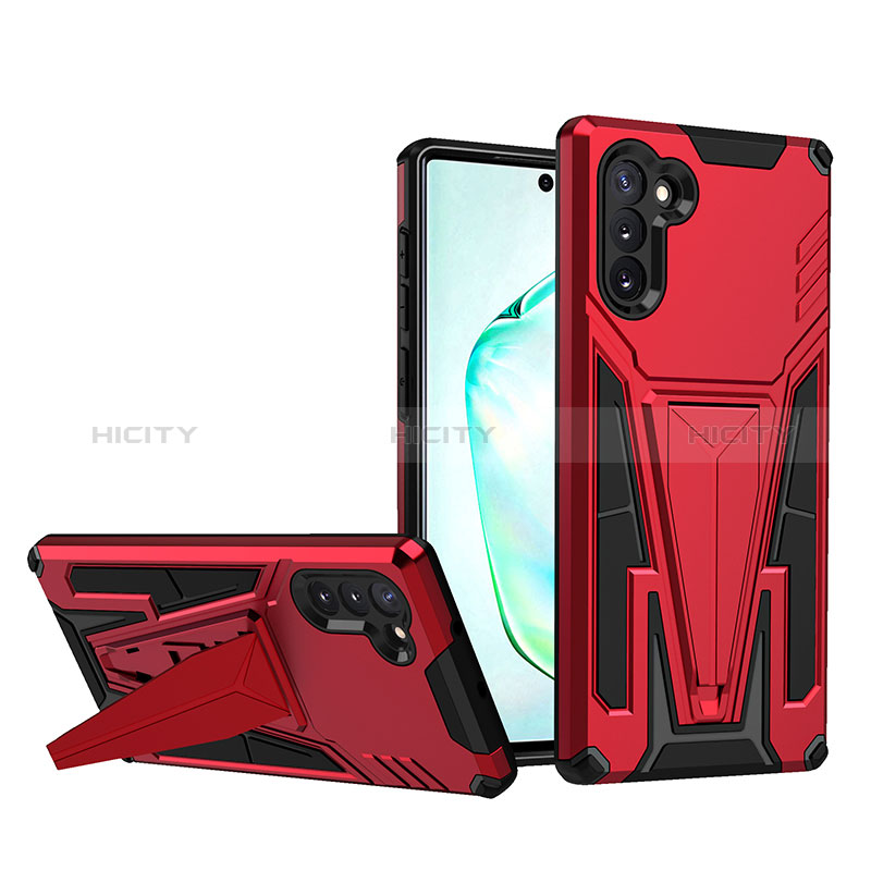 Funda Bumper Silicona y Plastico Mate Carcasa con Soporte MQ1 para Samsung Galaxy Note 10 5G