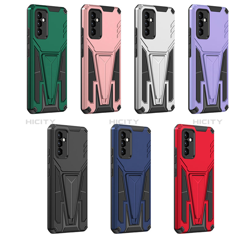 Funda Bumper Silicona y Plastico Mate Carcasa con Soporte MQ1 para Samsung Galaxy Quantum2 5G