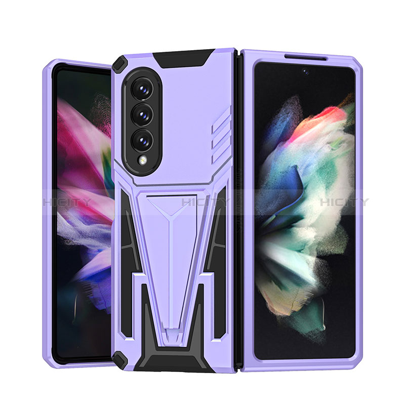 Funda Bumper Silicona y Plastico Mate Carcasa con Soporte MQ1 para Samsung Galaxy Z Fold3 5G