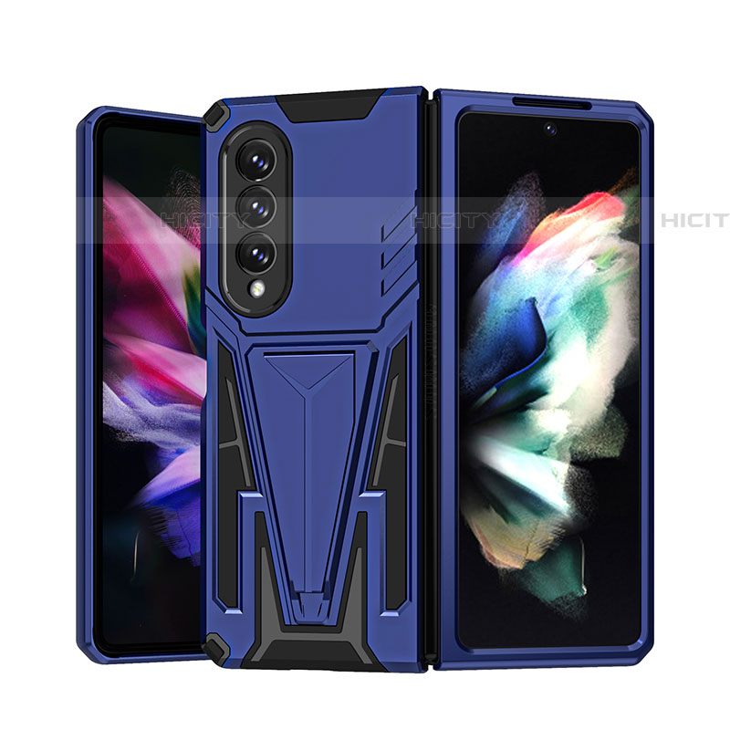 Funda Bumper Silicona y Plastico Mate Carcasa con Soporte MQ1 para Samsung Galaxy Z Fold4 5G