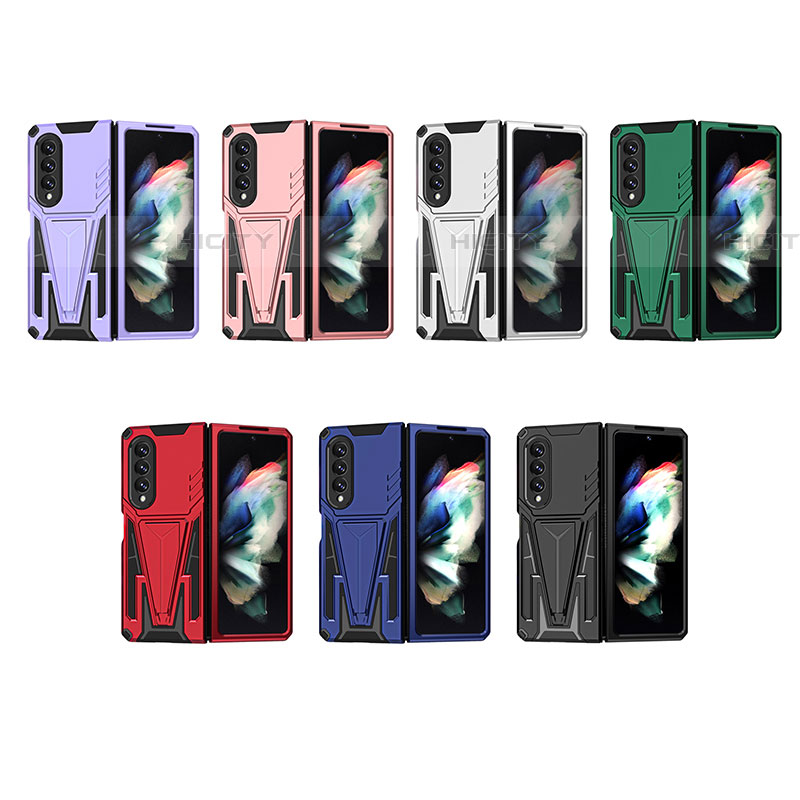 Funda Bumper Silicona y Plastico Mate Carcasa con Soporte MQ1 para Samsung Galaxy Z Fold4 5G