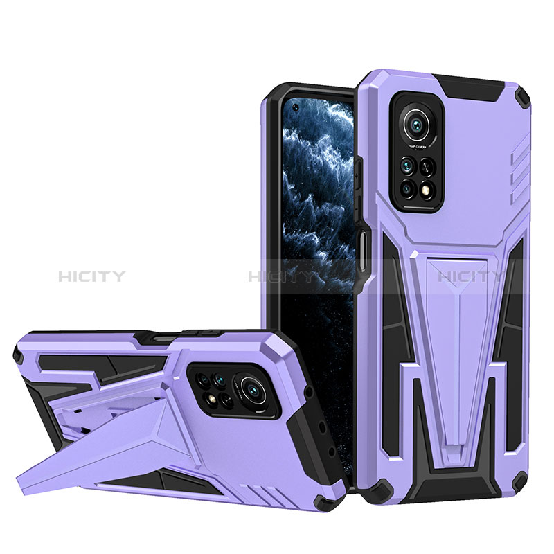 Funda Bumper Silicona y Plastico Mate Carcasa con Soporte MQ1 para Xiaomi Redmi K30S 5G