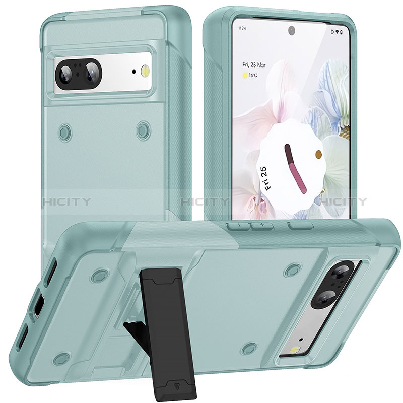 Funda Bumper Silicona y Plastico Mate Carcasa con Soporte MQ2 para Google Pixel 7 5G