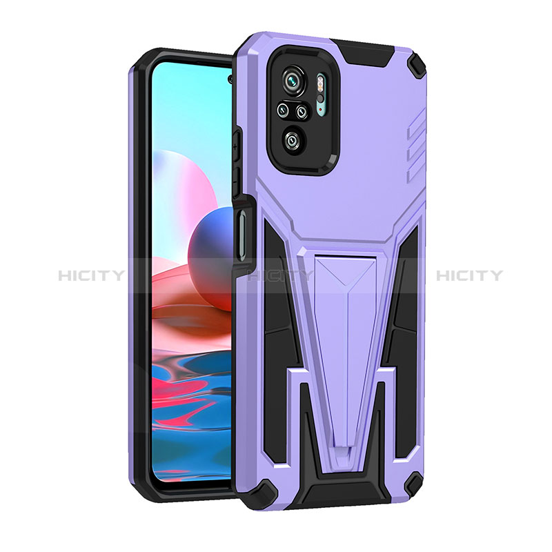 Funda Bumper Silicona y Plastico Mate Carcasa con Soporte MQ2 para Xiaomi Poco M5S