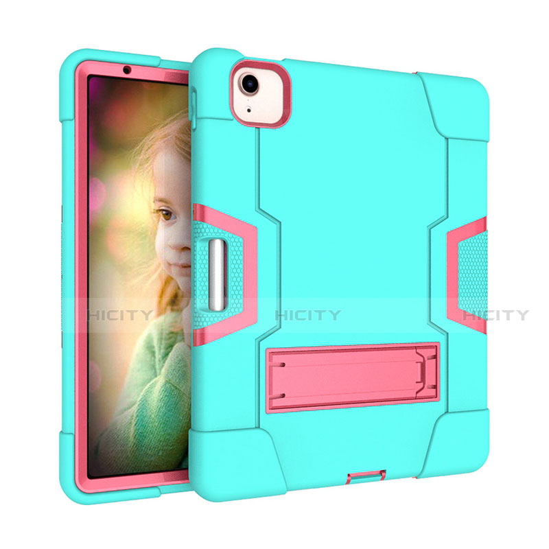 Funda Bumper Silicona y Plastico Mate Carcasa con Soporte para Apple iPad Air 4 10.9 (2020)