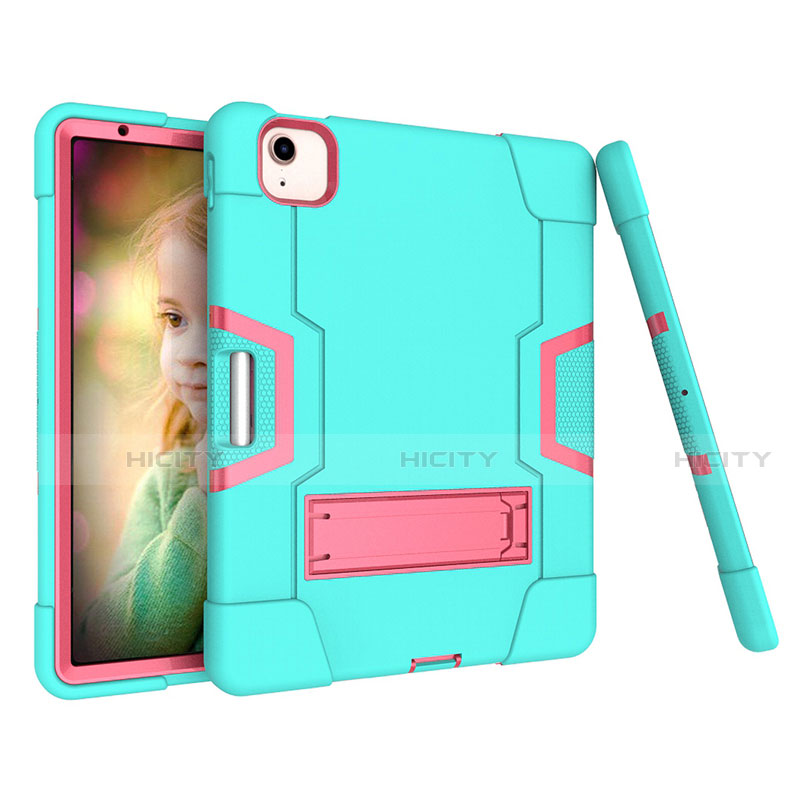 Funda Bumper Silicona y Plastico Mate Carcasa con Soporte para Apple iPad Air 5 10.9 (2022)