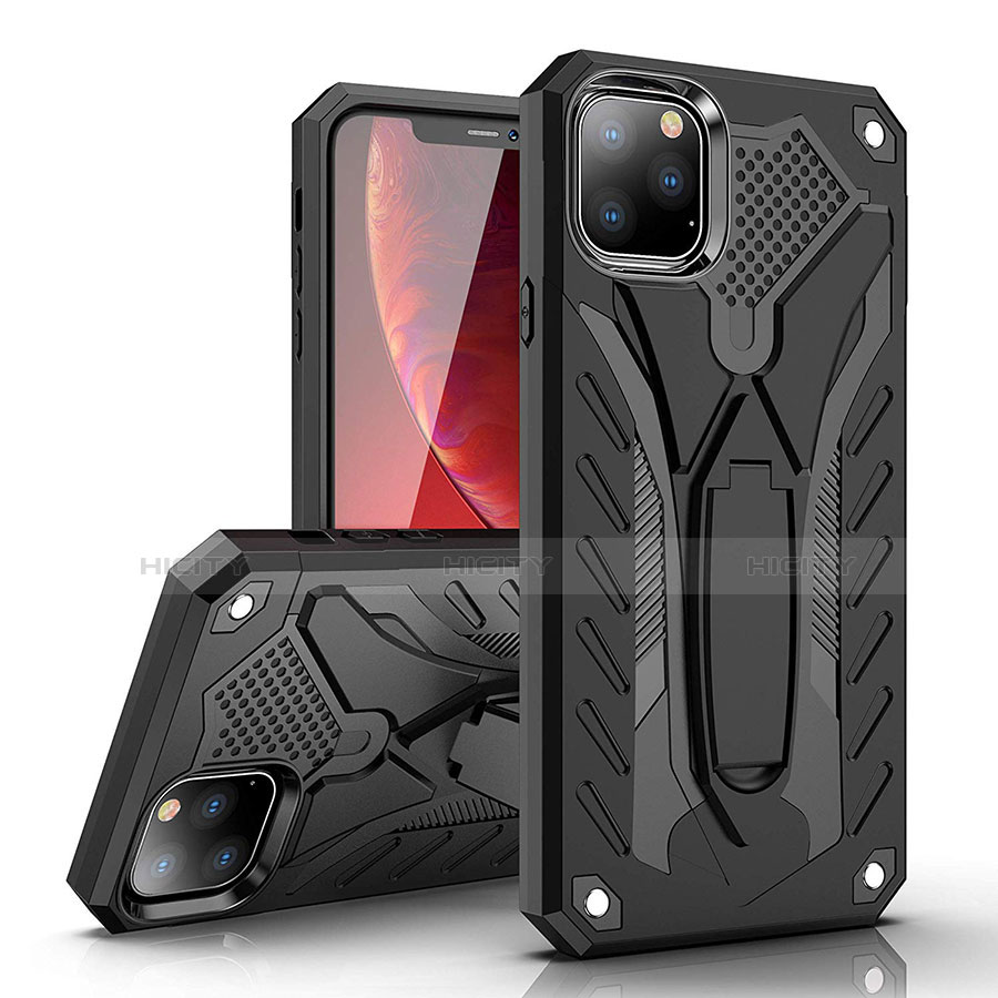 Funda Bumper Silicona y Plastico Mate Carcasa con Soporte para Apple iPhone 11 Pro