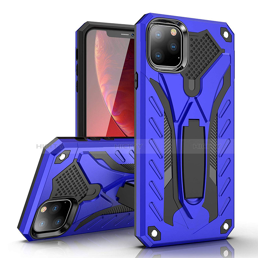 Funda Bumper Silicona y Plastico Mate Carcasa con Soporte para Apple iPhone 11 Pro