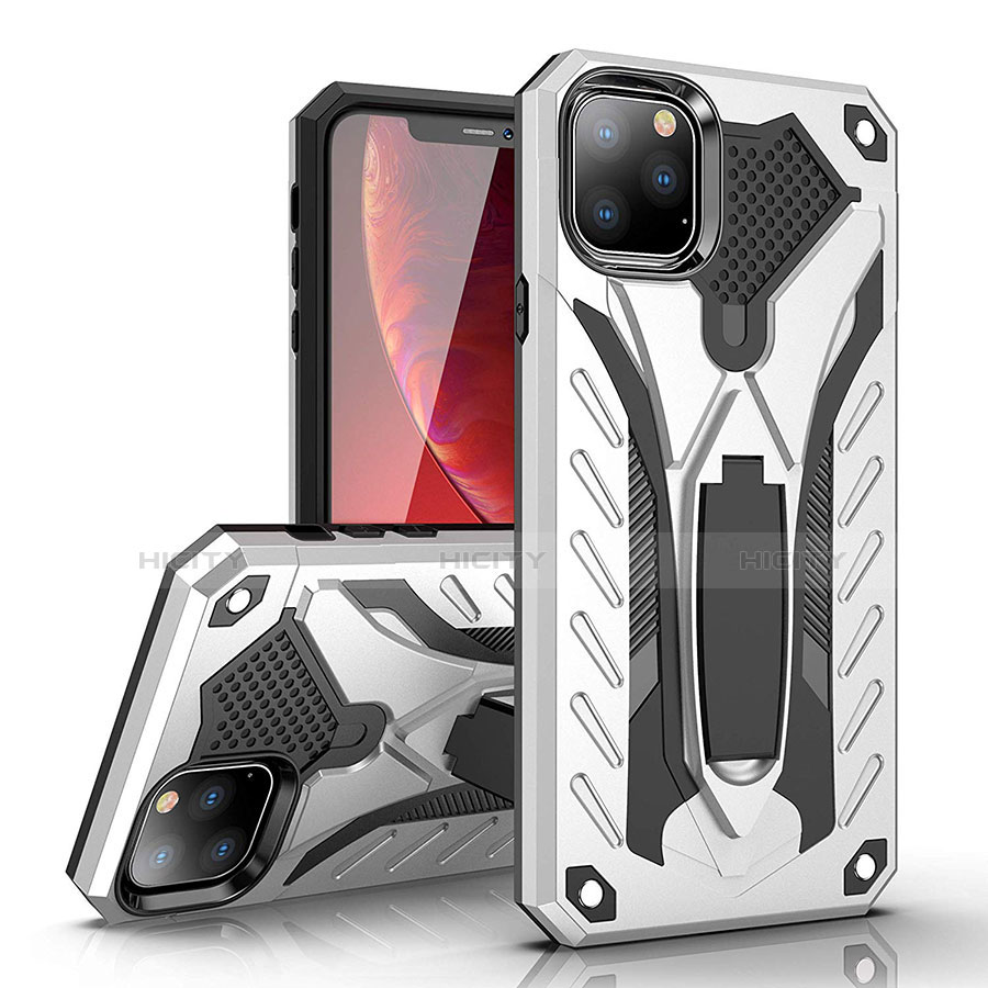 Funda Bumper Silicona y Plastico Mate Carcasa con Soporte para Apple iPhone 11 Pro Max