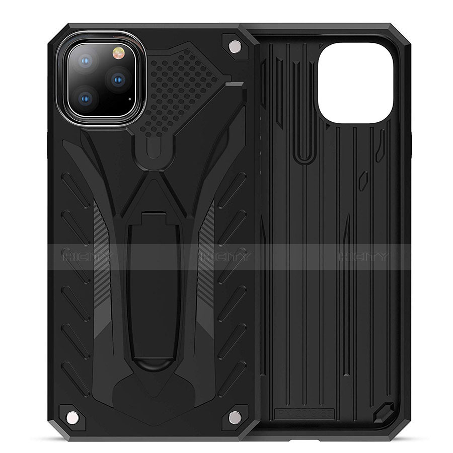 Funda Bumper Silicona y Plastico Mate Carcasa con Soporte para Apple iPhone 11 Pro Max