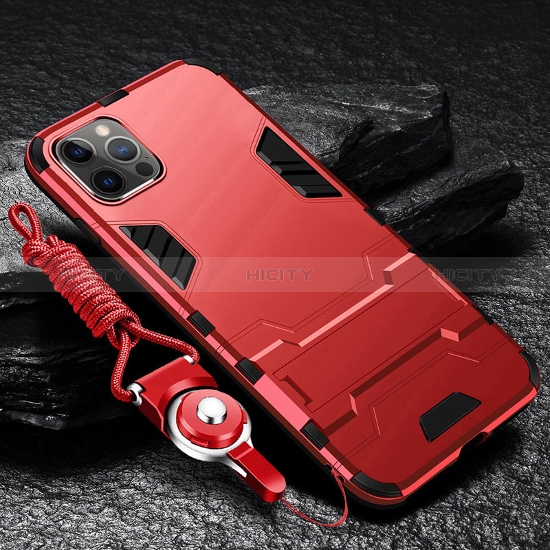 Funda Bumper Silicona y Plastico Mate Carcasa con Soporte para Apple iPhone 14 Pro Max