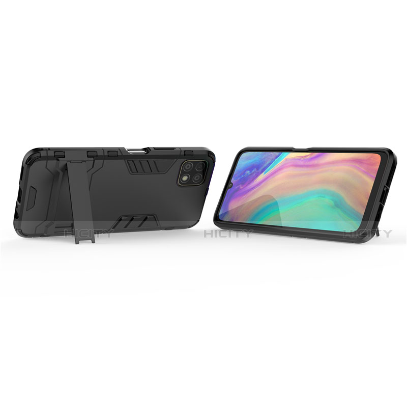 Funda Bumper Silicona y Plastico Mate Carcasa con Soporte para Huawei Enjoy 20 5G