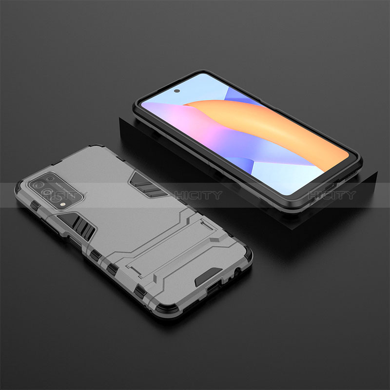 Funda Bumper Silicona y Plastico Mate Carcasa con Soporte para Huawei Honor 10X Lite